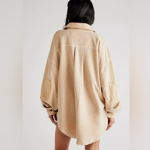 Free People Ruby Shacket jacket in the 'sweetheart sunrise' - Picture 3 of 10